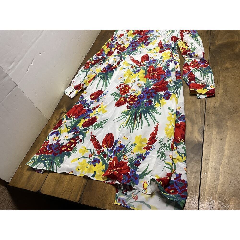 Brooks Brothers Floral Wrap Dress in Crepe Size 4 - Picture 15 of 15